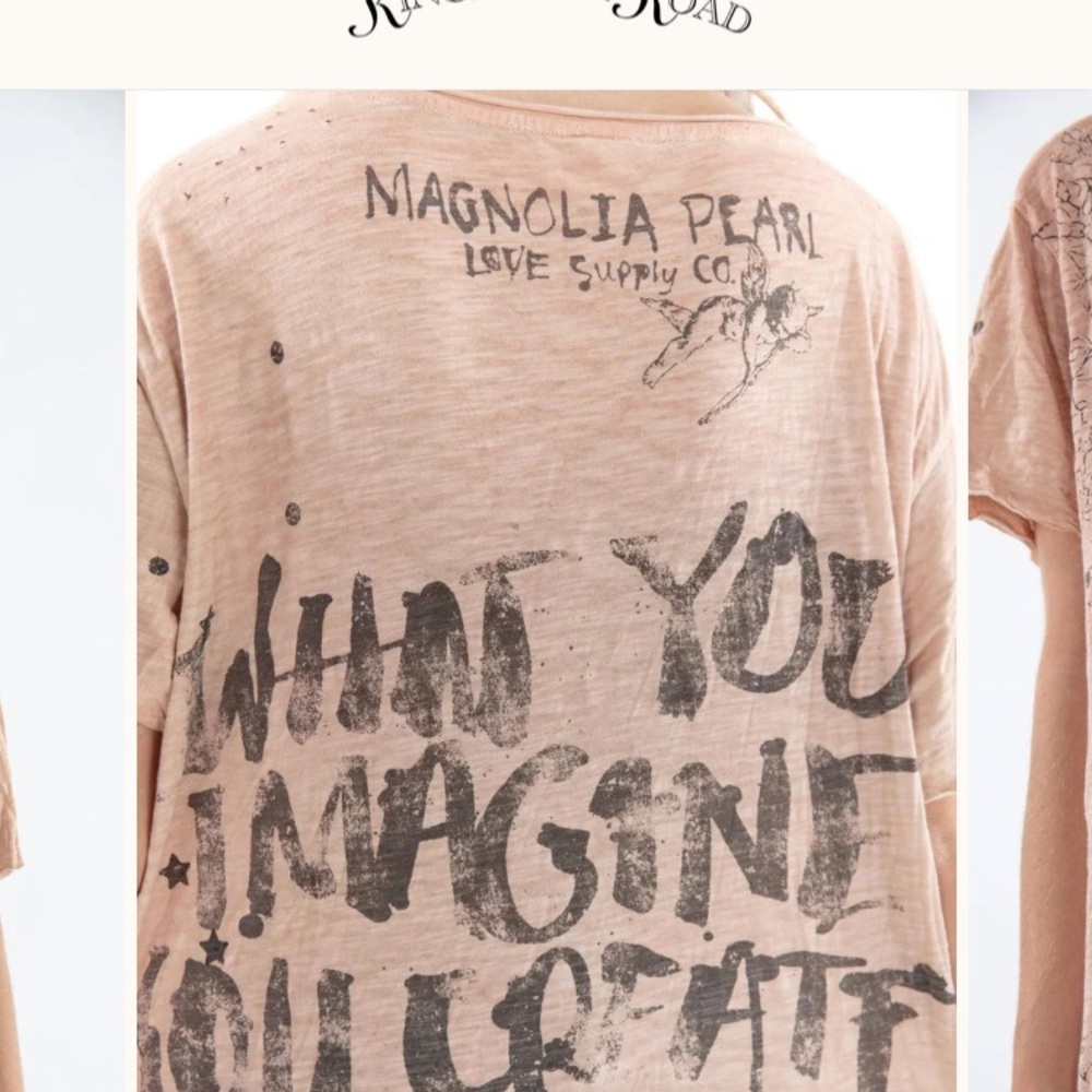 Magnolia Pearl Soft Peach Graphic Short Sleeve Tee - Picture 3 of 7